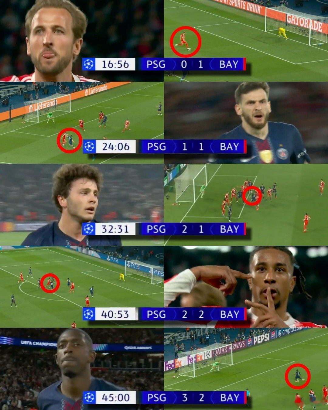 这是欧冠历史上最精彩的上半场！一场永生难忘的史诗级比赛。感谢拜仁慕尼黑和巴黎圣日