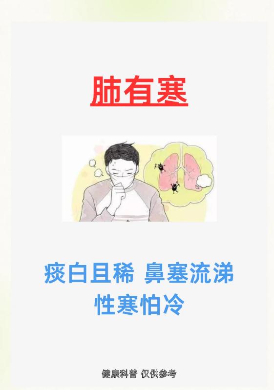 中医教你从症状辨肺：肺寒、肺火旺、肺阳虚、肺阴虚的表现