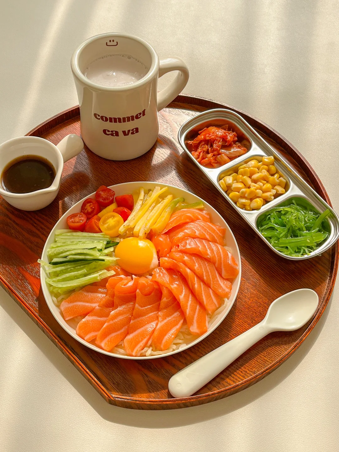 一人食｜低脂健康三文鱼魔芋面｜是春天的颜色