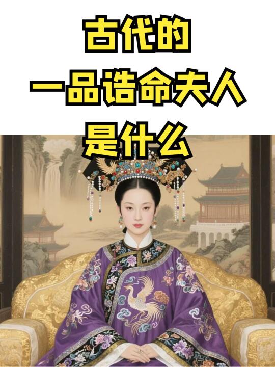 古代的一品诰命夫人是什么意思？