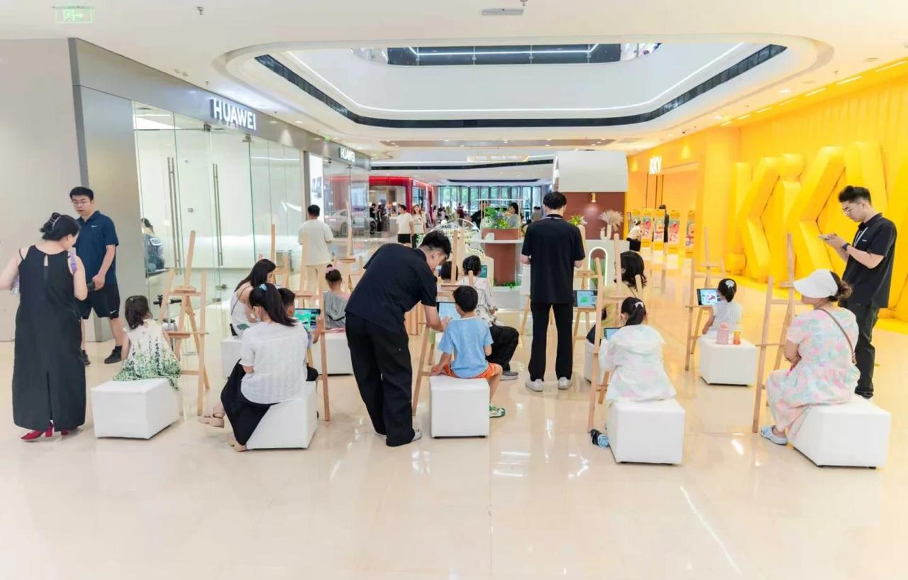 来淄博万达华为参加天生会画活动