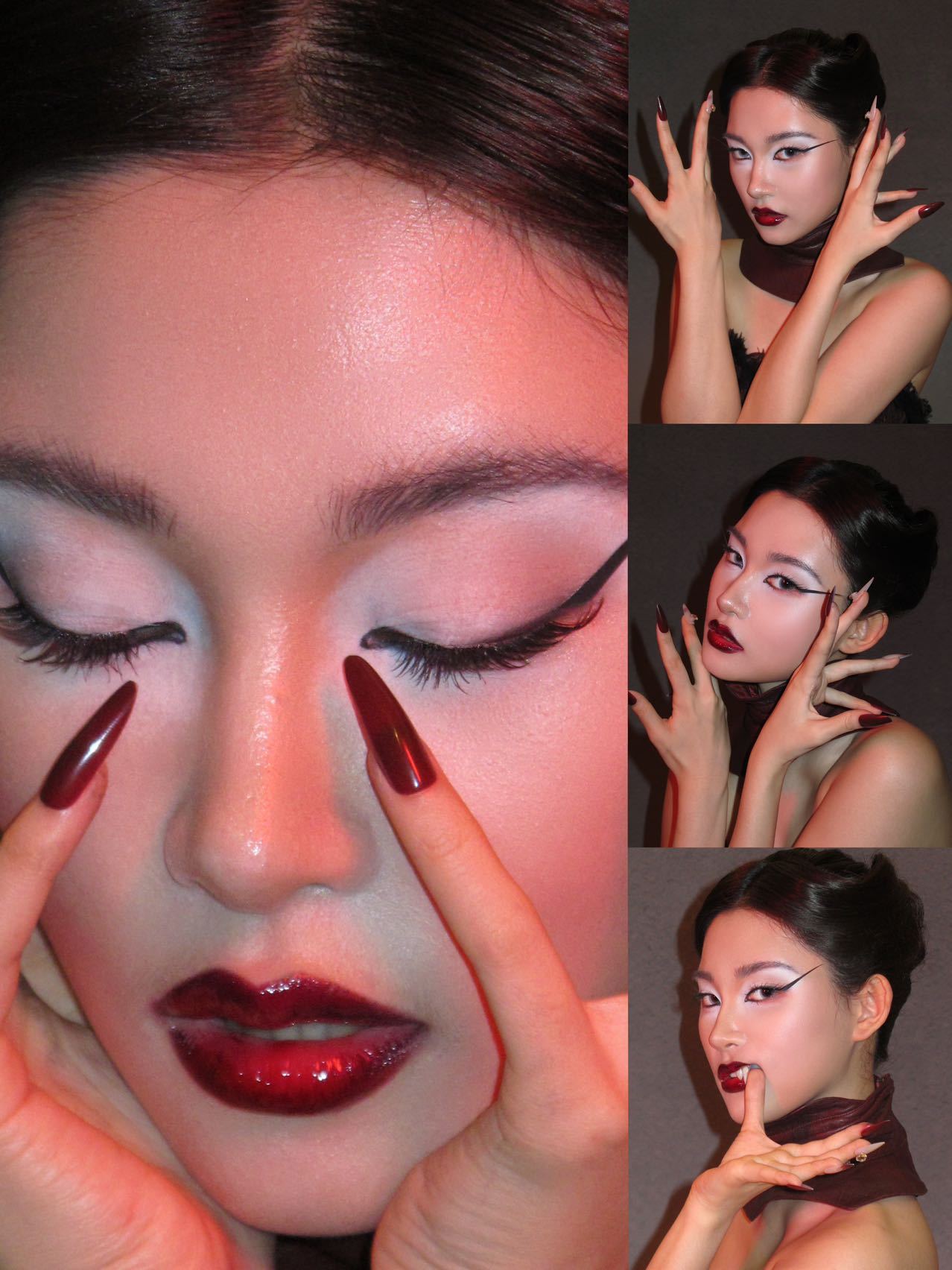 陈嫣冉更新万圣节妆造🩸不管是妆发还是摄影都是最顶的，姐这张脸用什么输 陈嫣冉万