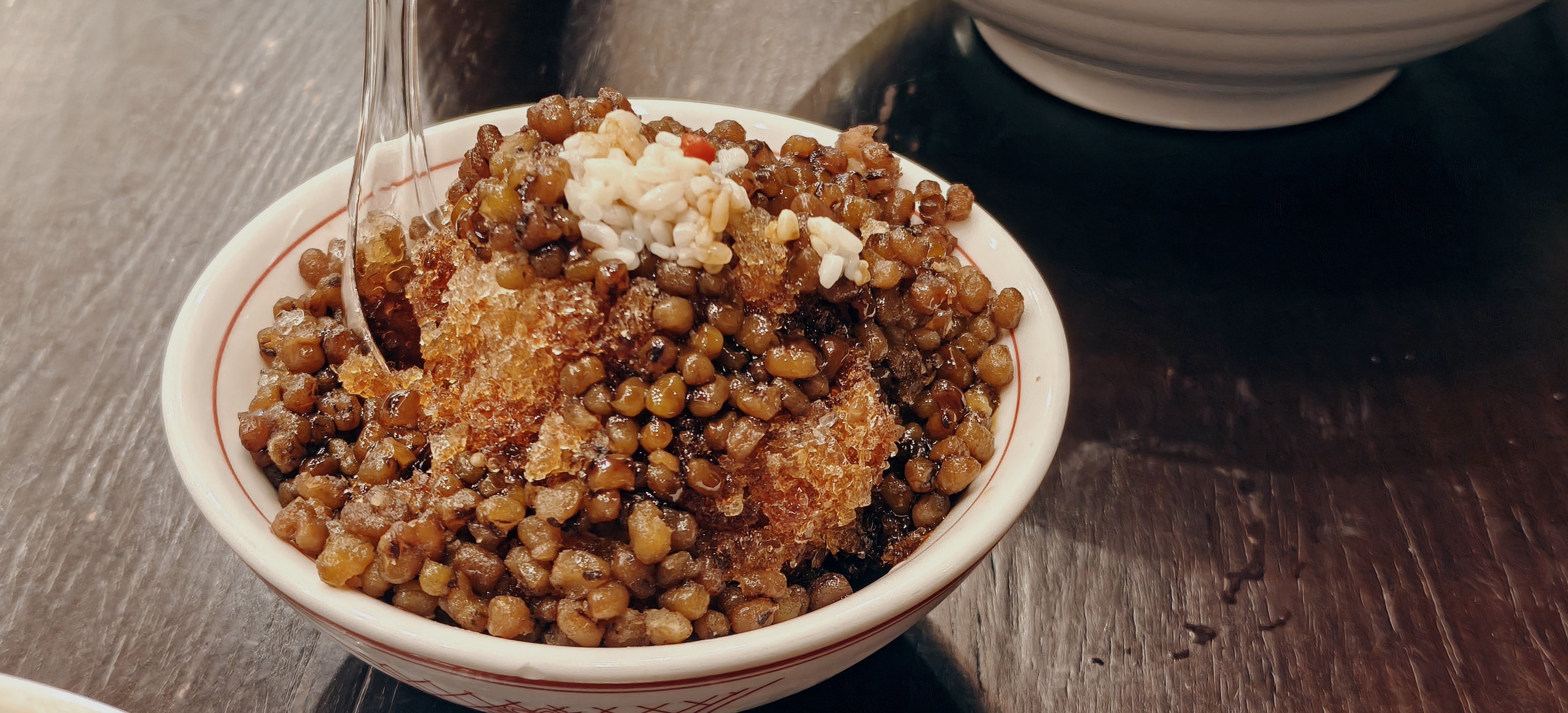 最近火气有点大，吃点绿豆冰沙去去火 ​​​