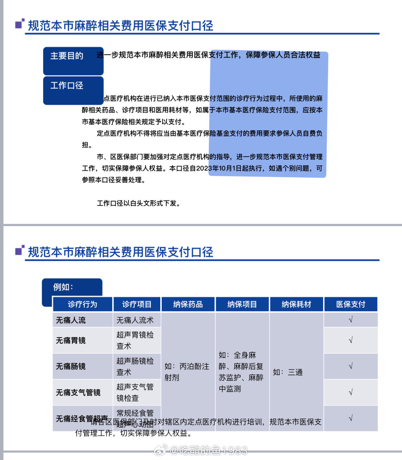上海也跟上其他省份的步伐了，麻醉属于医保不再自费了 ​​​
