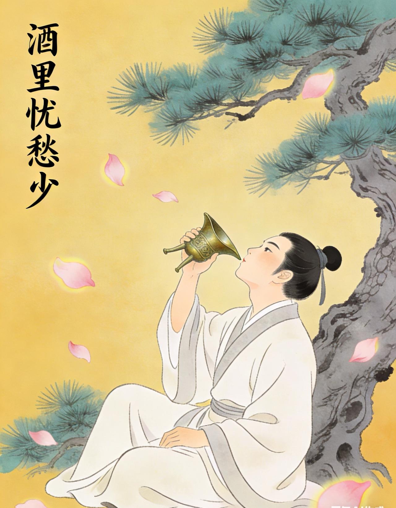 上联：酒里忧愁少，请高手对下联杯中喜乐多