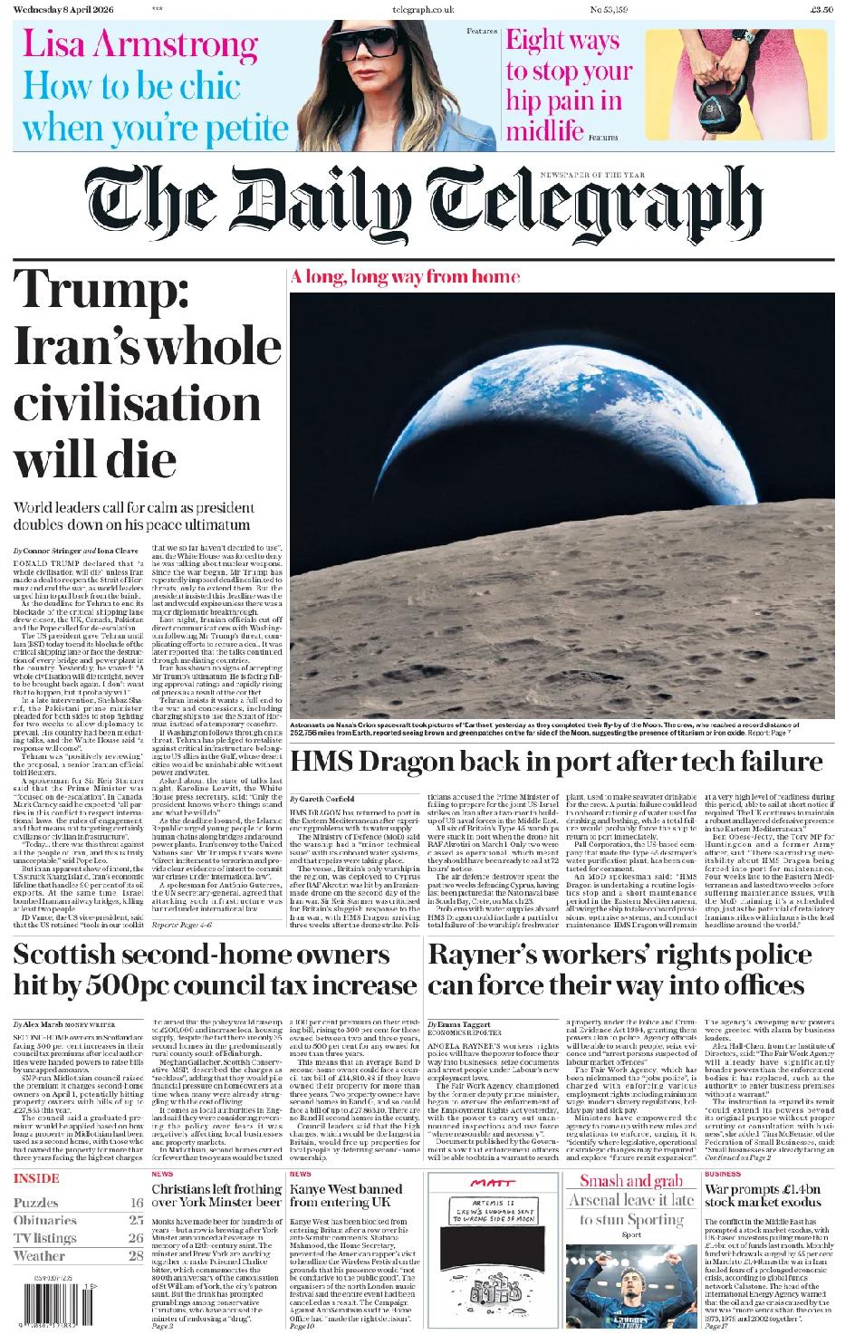 “赞美”美国登月计划已经成为西方媒体优先完成的“作业”。
一幅由宇航员乘坐猎户座