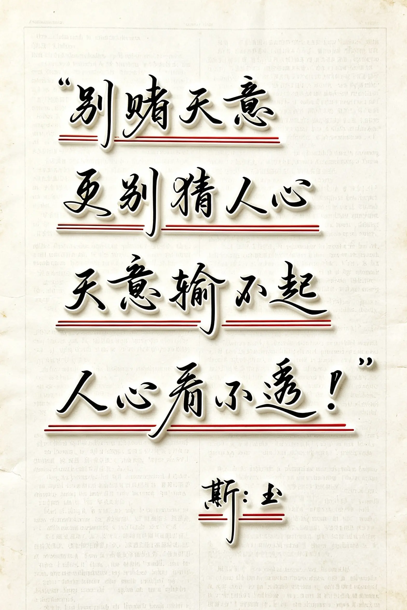 写字是一种生活