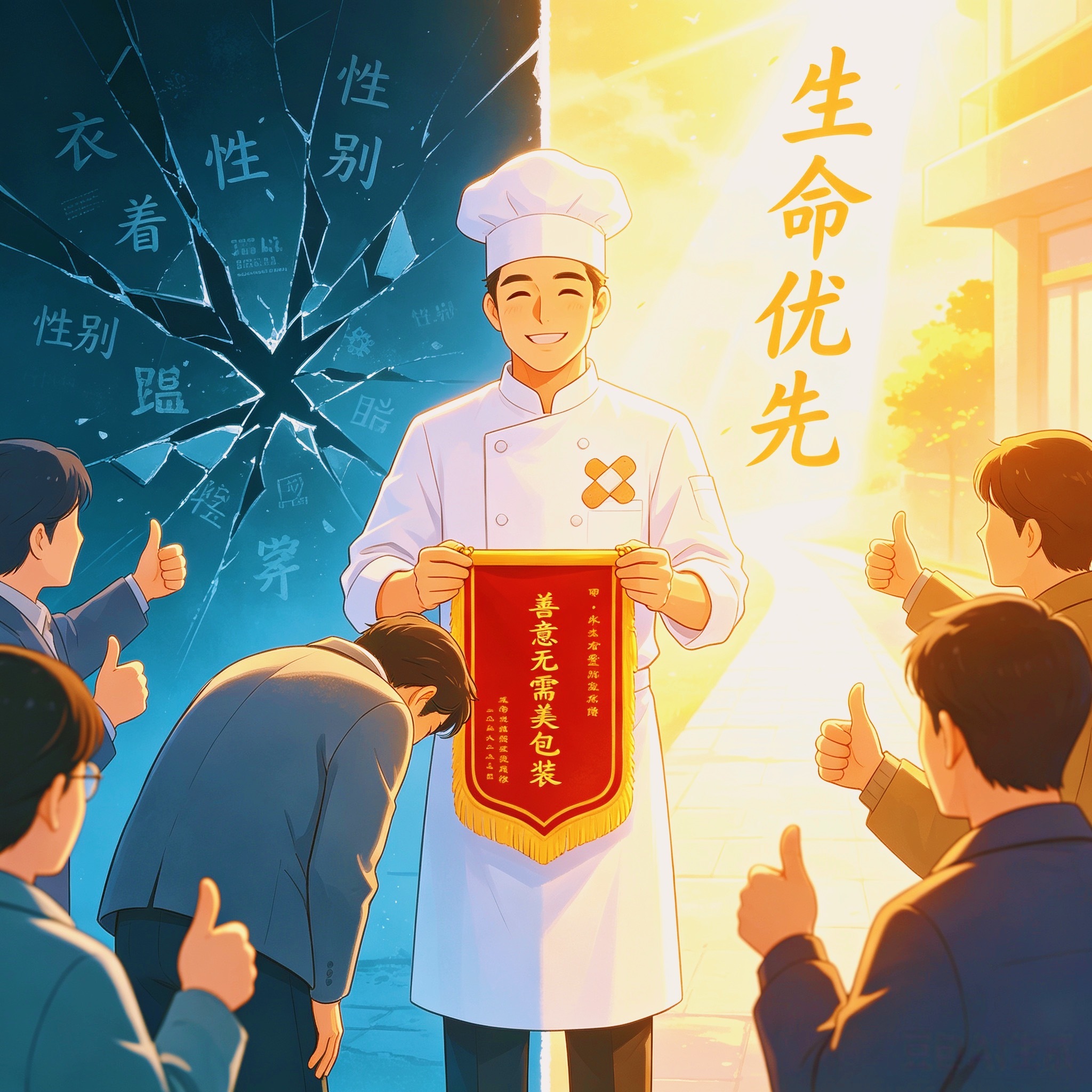 人命关天哪顾得上衣着是否得体事件：救人的手，不该被“衣着”捆住。“这届网友，住海