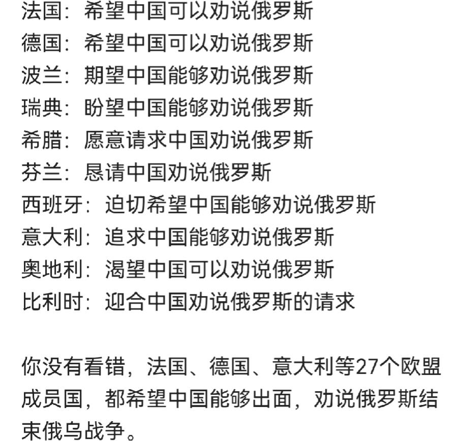 巴西总统卢拉说：欧盟快劝一劝泽连斯基吧！让他开始和平谈判。