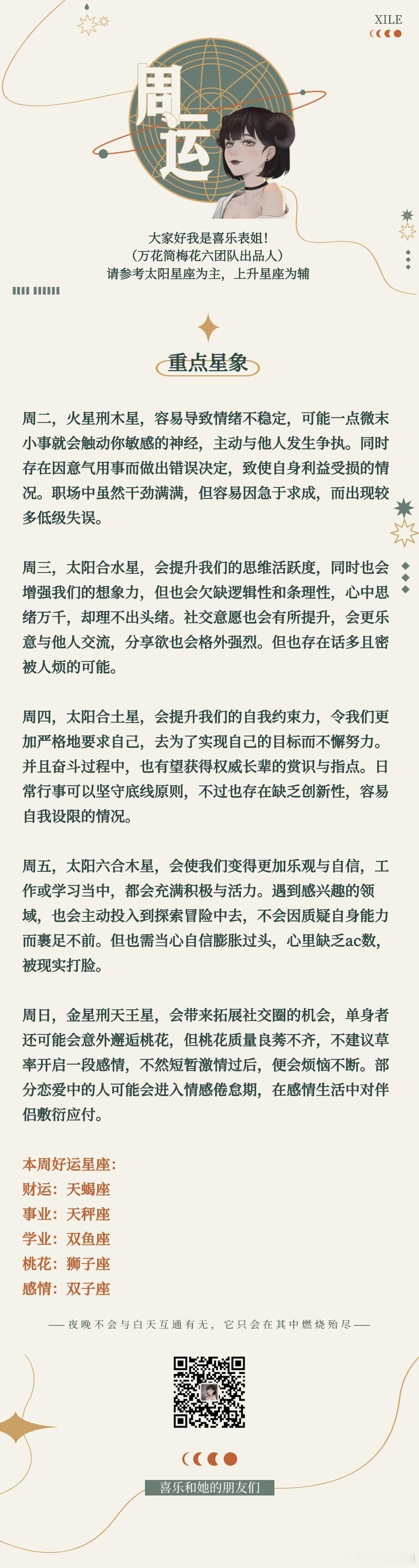 喜乐本周星座运势 2024.02.26-03.03#星座小运势##十二星座# ​