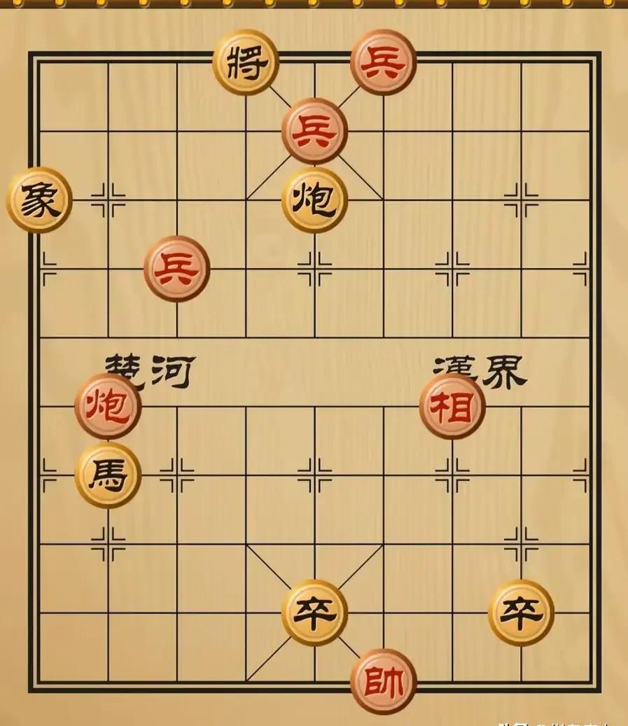 黑棋两步绝杀，红棋三步才能成杀，而且红棋现在根本没有一步成杀的棋。
我认同那个黑