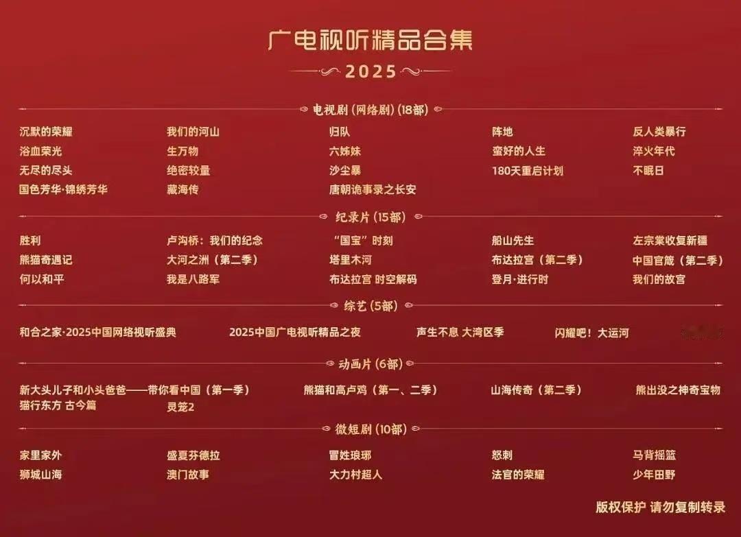 啊啊啊啊啊啊刚看到国色芳华锦绣芳华入围2025广电年鉴了！！！好爽的感觉，太爽了