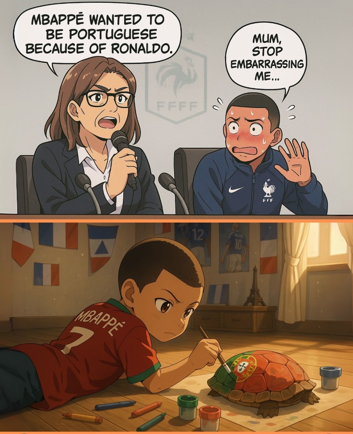 给龟壳涂葡萄牙国旗也太萌C罗[超话] ​​​