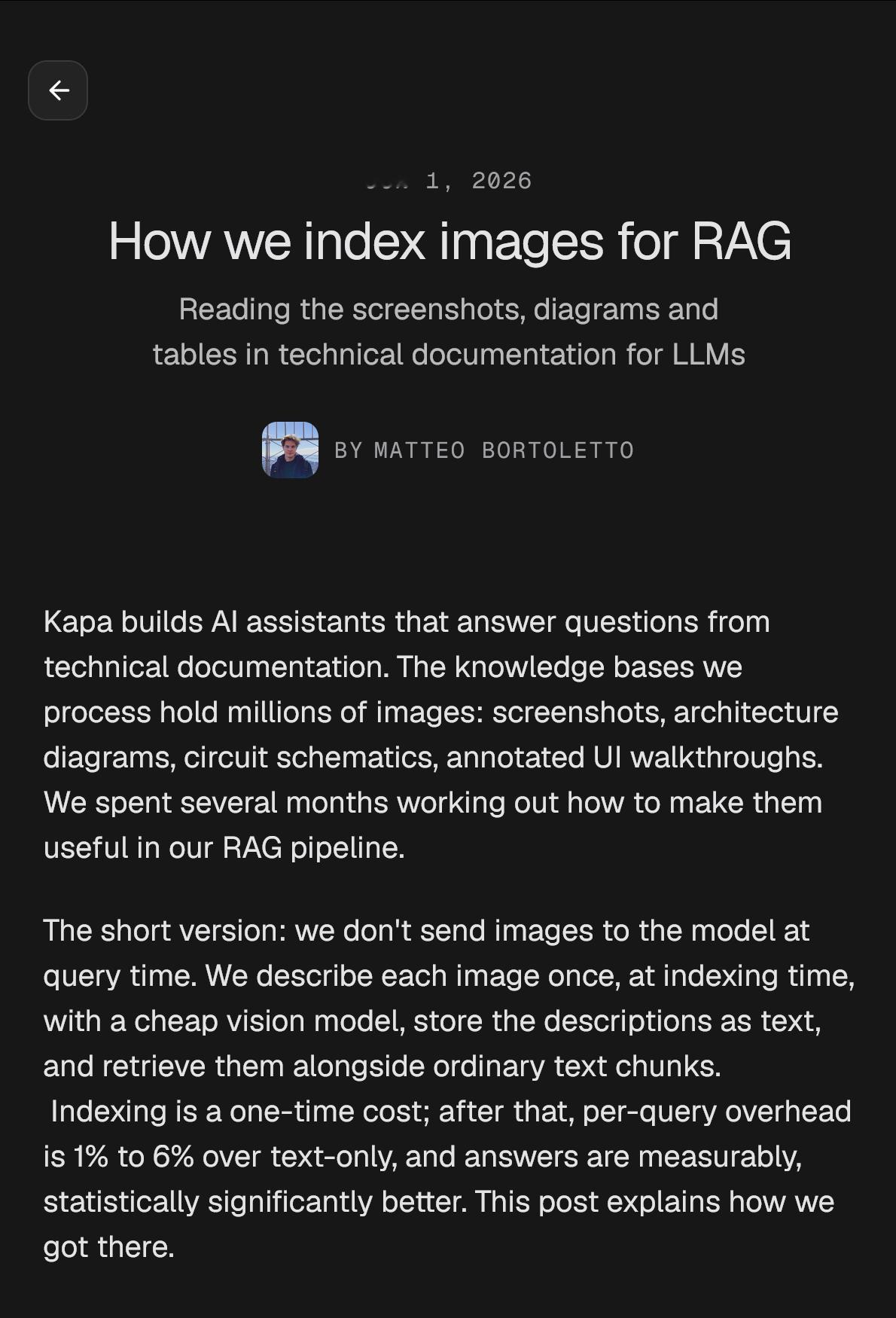 技术博文：我们如何为 RAG 建立图像索引 -- 让 LLM 能够读取技术文档中
