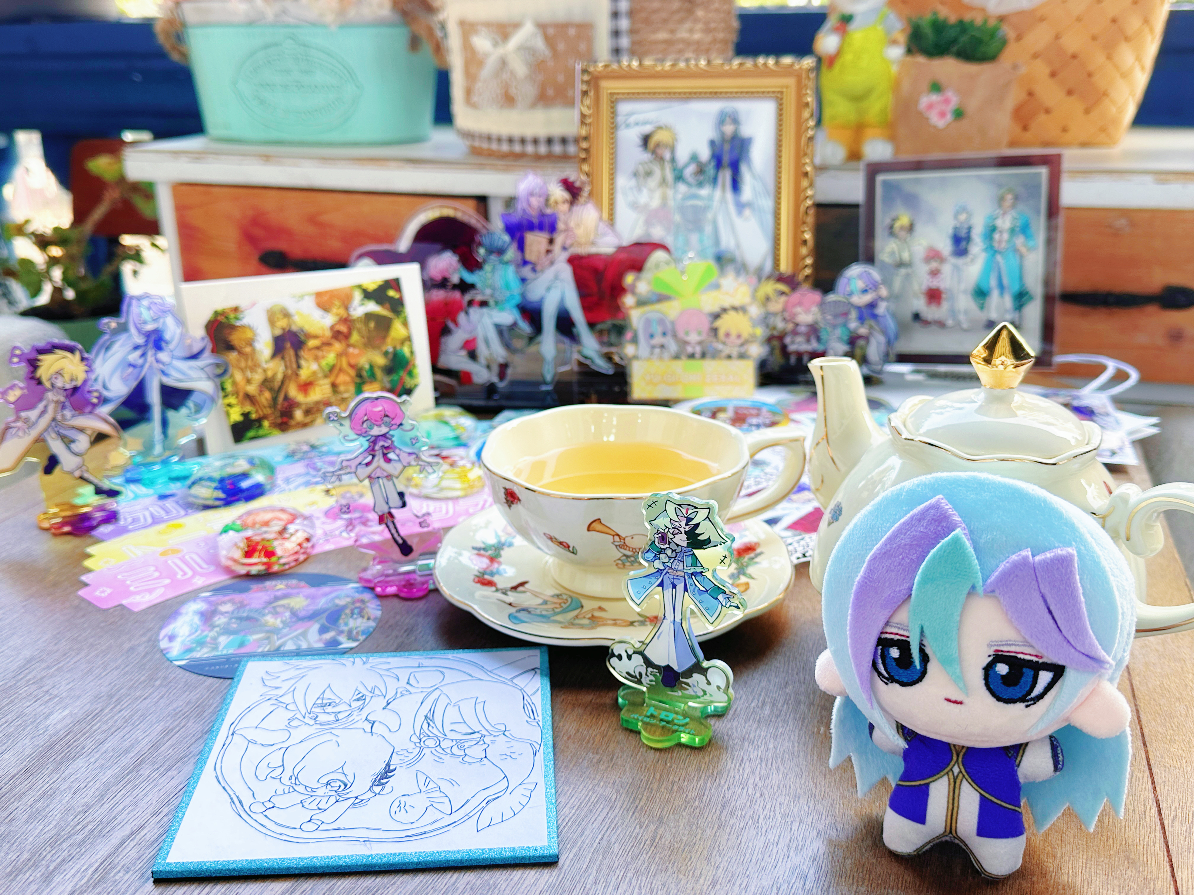 和网友先去cafe把当日份物料包完了，顺便拍了一些追加的物料～南京东路上的两张z