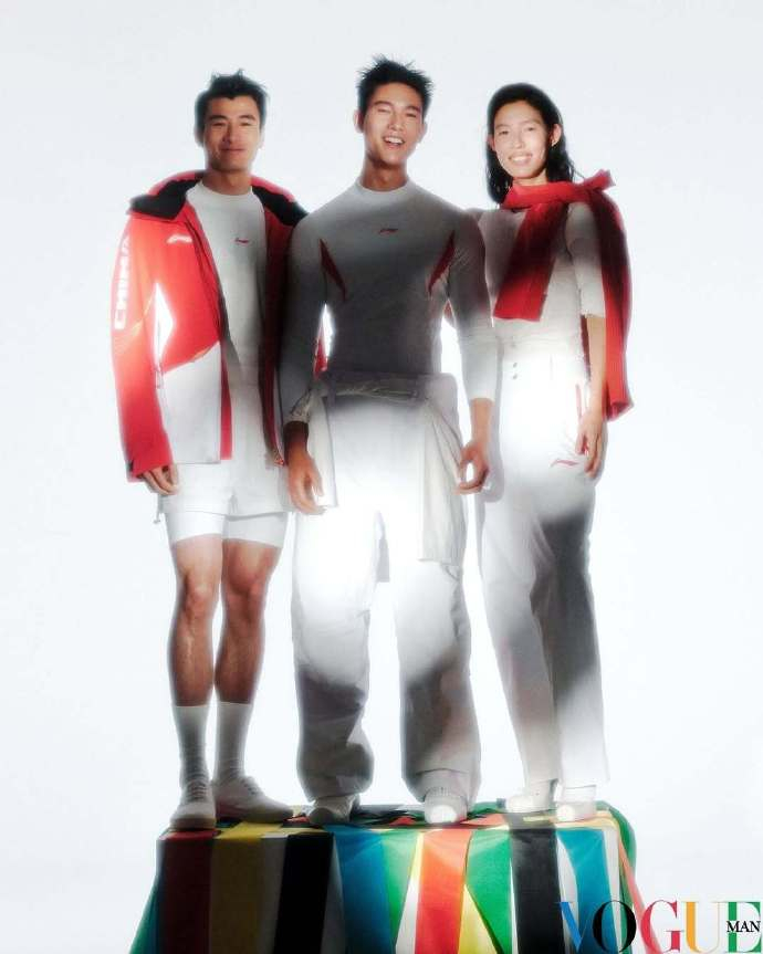 VOGUE中国刊为国家队队服拍摄的米兰冬奥时尚大片力量美学的极致演绎米兰冬奥会