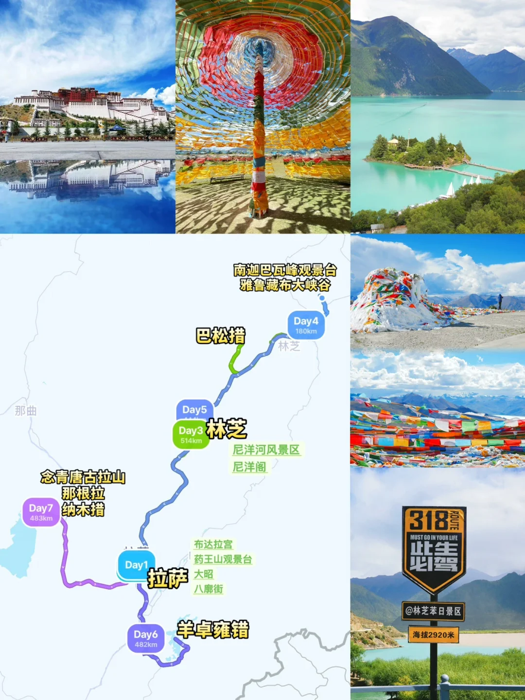 进藏懒人版旅游攻略｜附手绘地图🔥