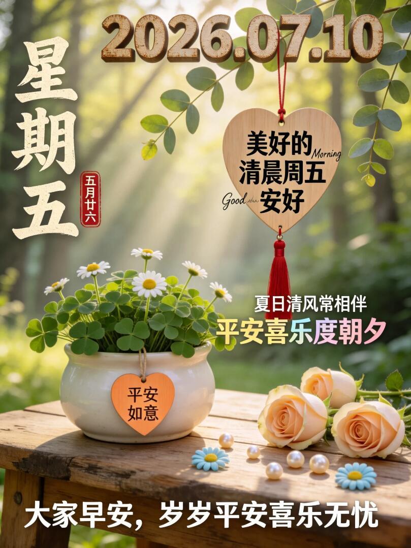2026.7.10周五早安祝福图片壁纸拿图吱一声噢～ 