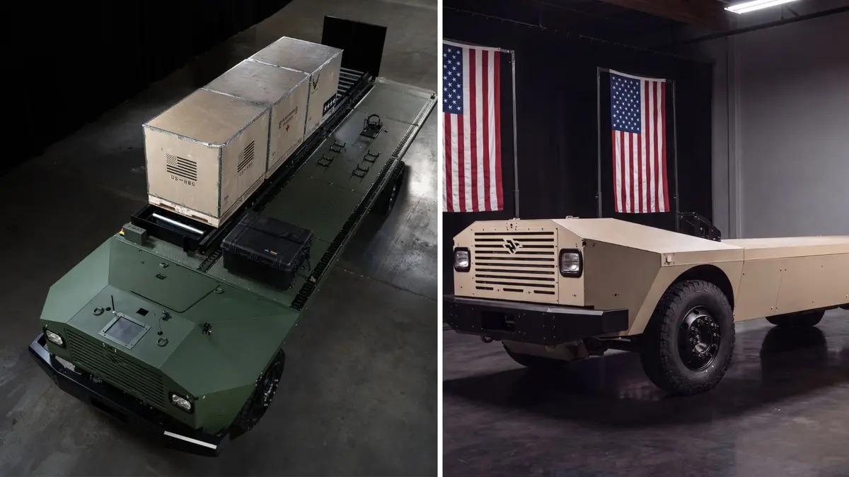 美国陆军即将推出这种具备自动驾驶功能的混合动力补给卡车。
它们能将各类装备直接运