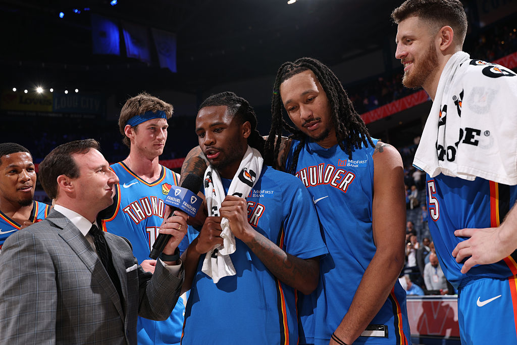 缺少杰威，切特，多尔特的雷霆依旧可以大胜对手30分以上，现在这支雷霆或许会打破近