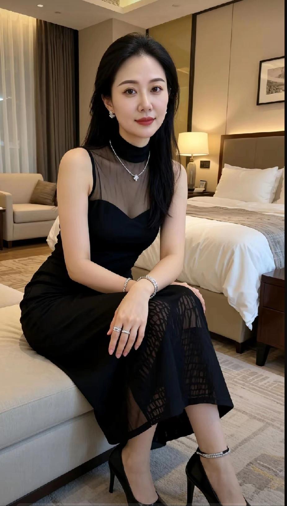 优雅黑裙，尽显迷人气质！