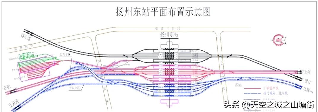 扬州的格局比张家港大太多了，只要建高铁就必建联络线，不管目前能否用得上。

北沿