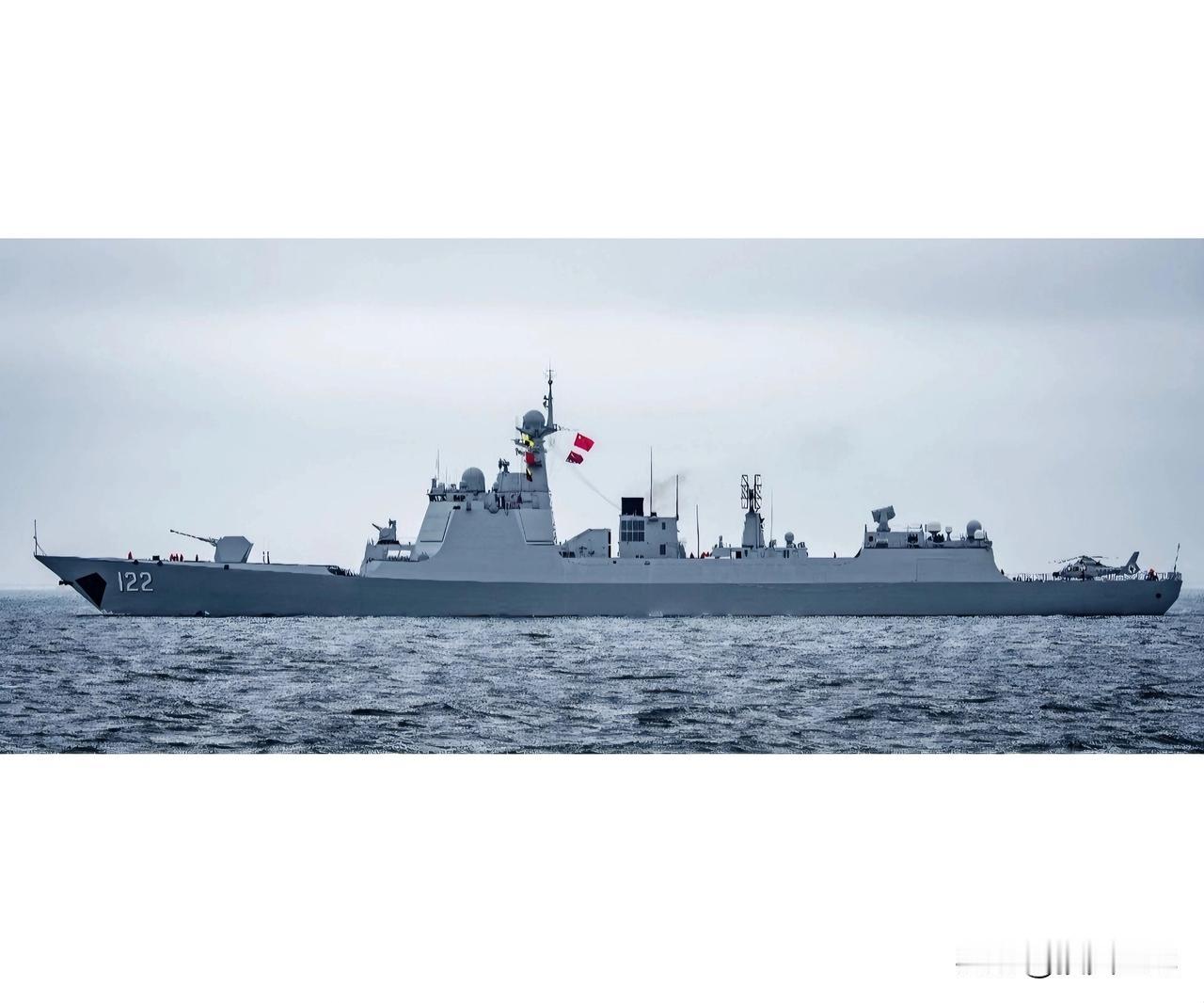 唐山舰，舷号122，为我国自主设计建造的052D改进型导弹驱逐舰，2018年8月