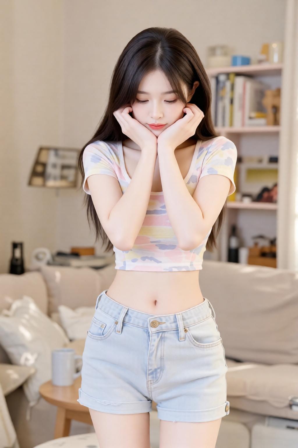 少女心满满，居家休闲风，甜美可人！