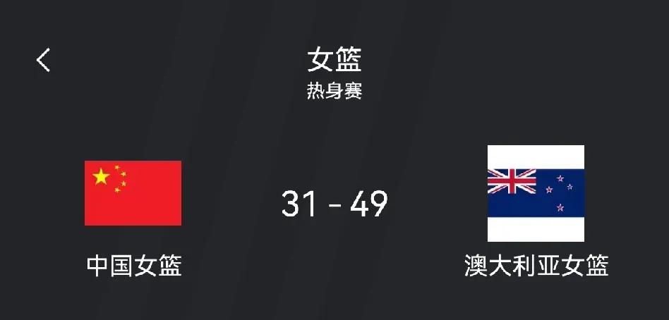 女篮变男篮！中国女篮半场落后澳大利亚女篮18分！

不知道宫鲁鸣怎么想的竟然不给