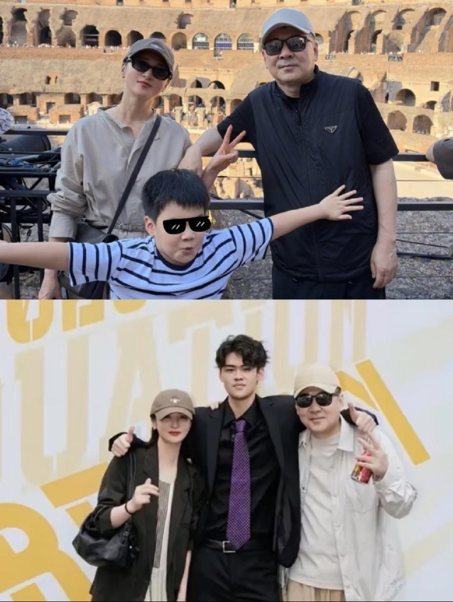 陈建斌这大儿子说不上来像妈妈还是像爸爸，但是这小儿子是真的好像四大爷。

虽然眼