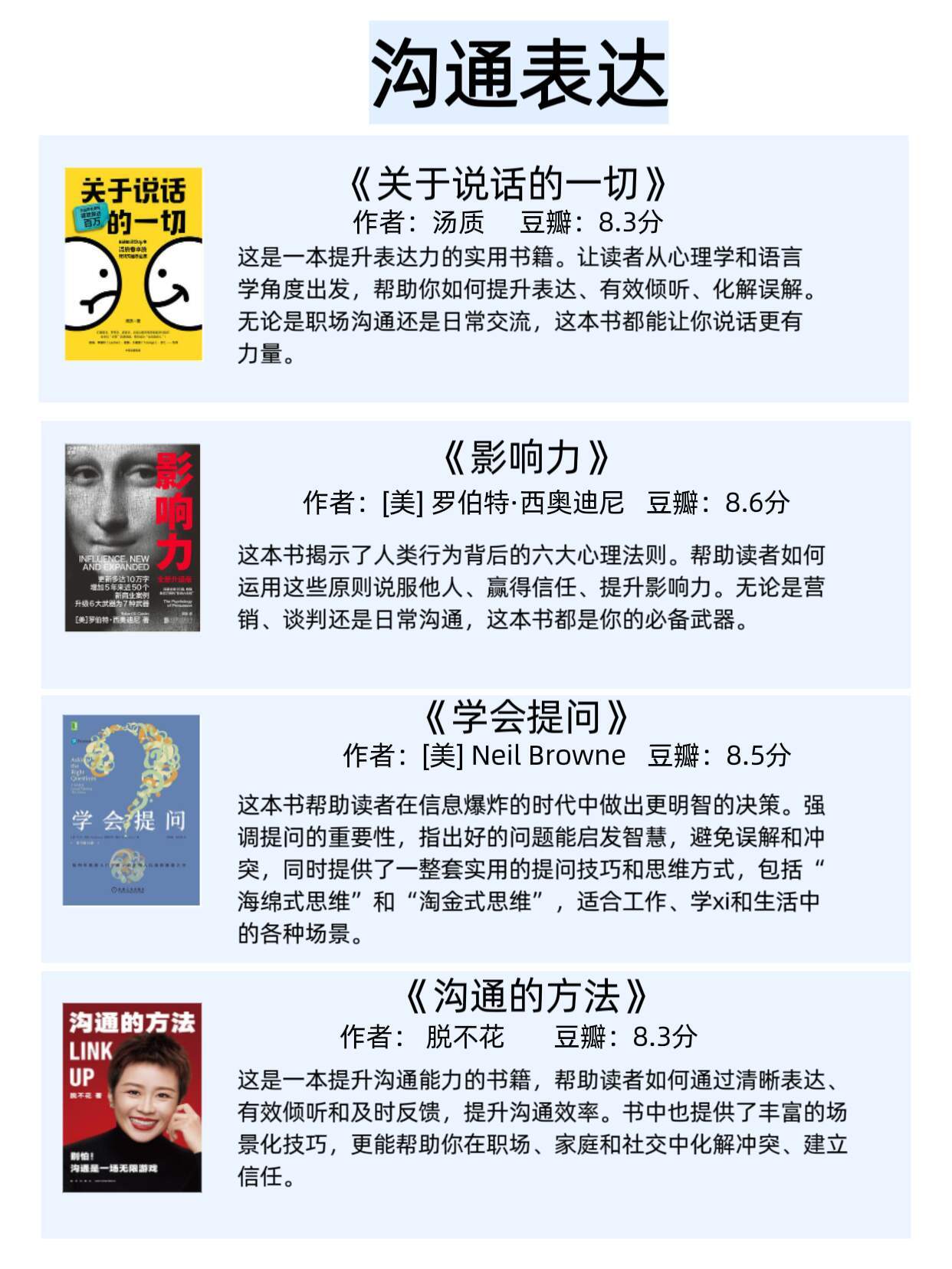 豆瓣高分个人成长书单，让你悄悄惊艳所有人 