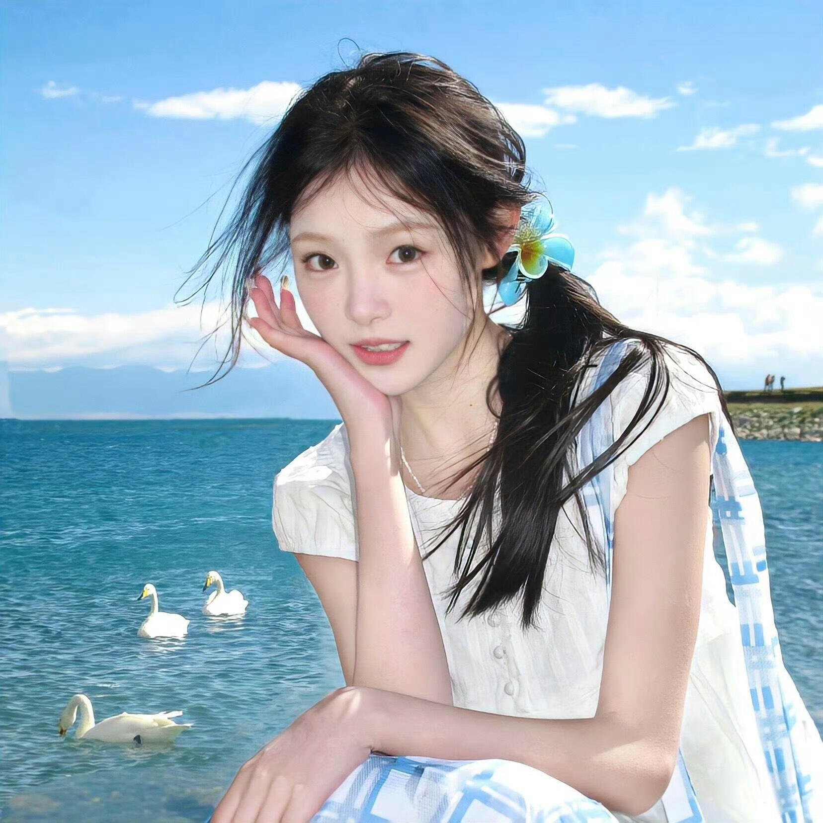 夏天蓝色系女生治愈头像 [求关注][打call][点赞] ​​​