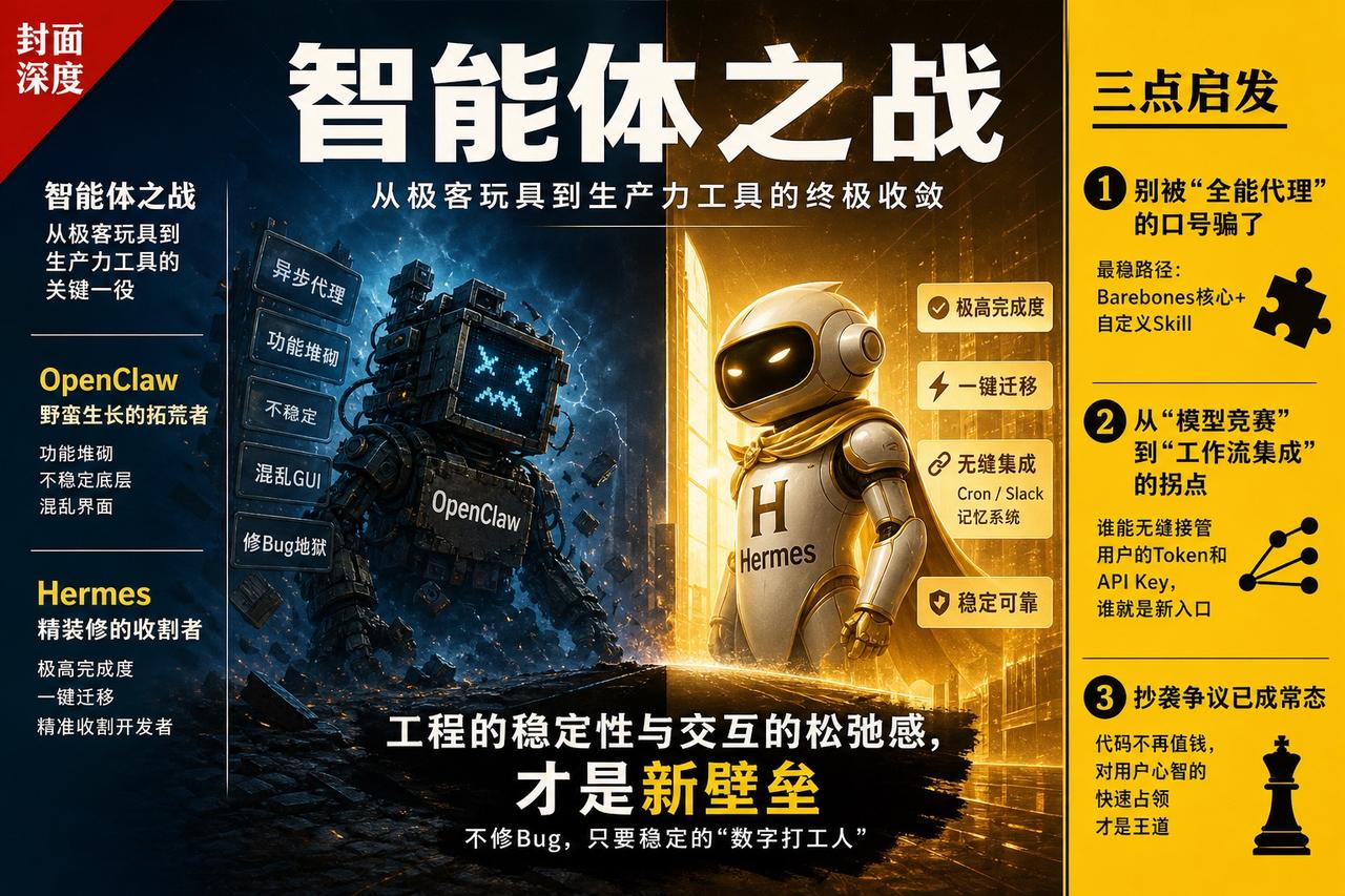 【从OpenClaw到Hermes：AI Agent大迁徙背后的权力更迭】

最