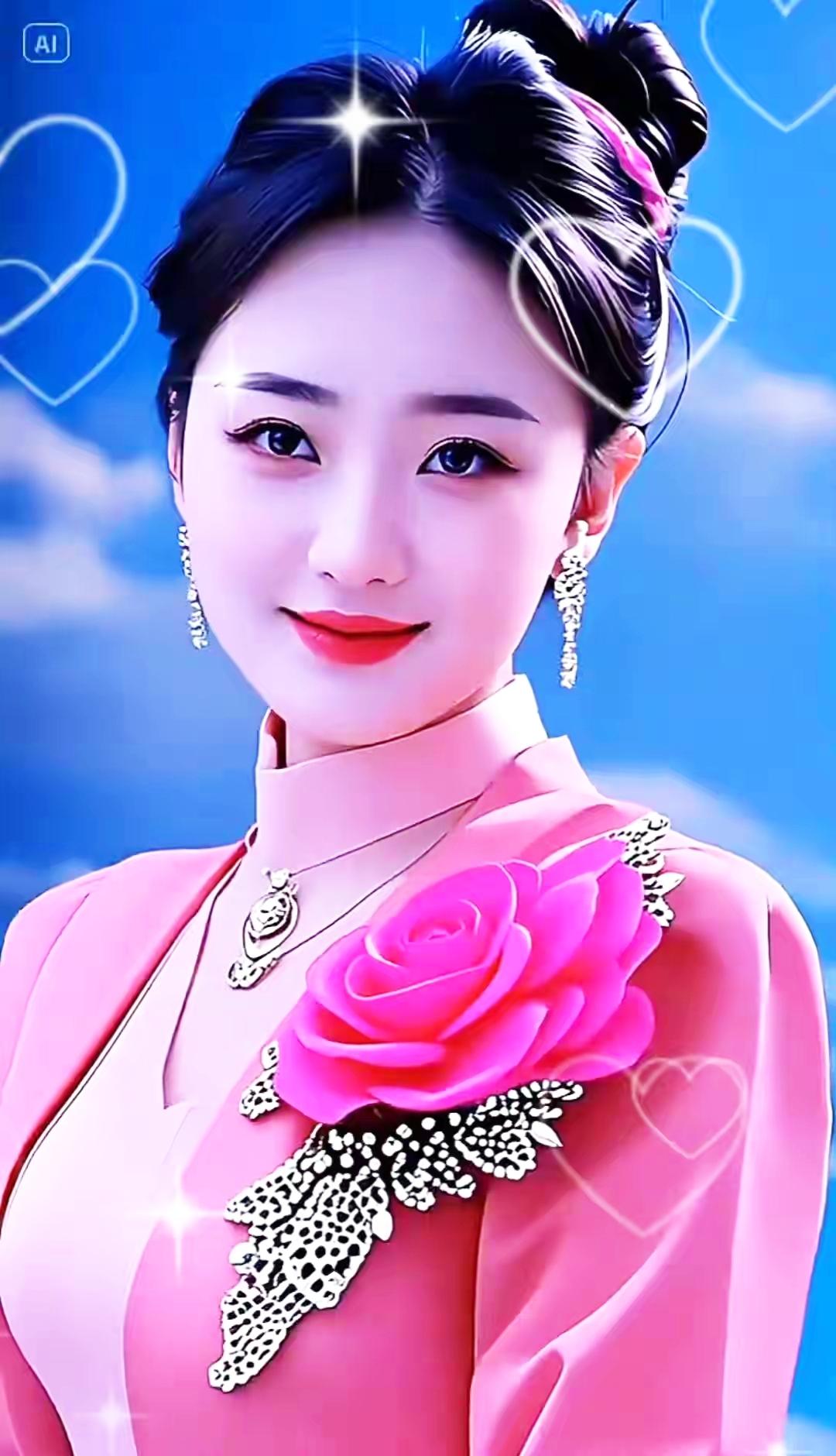 优雅粉衣少女，绽放如花般美丽！🌸✨