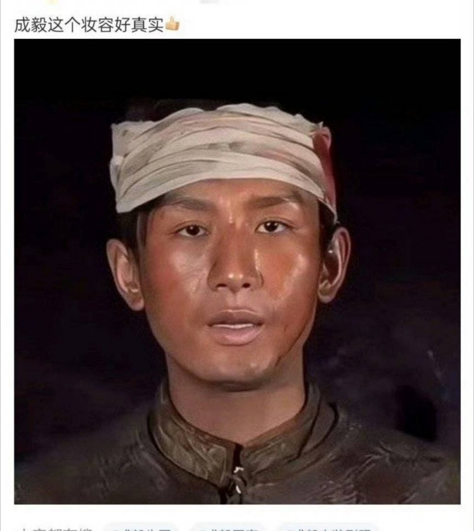 成毅这个造型大可不必吧？不怕跑粉吗 ​​​