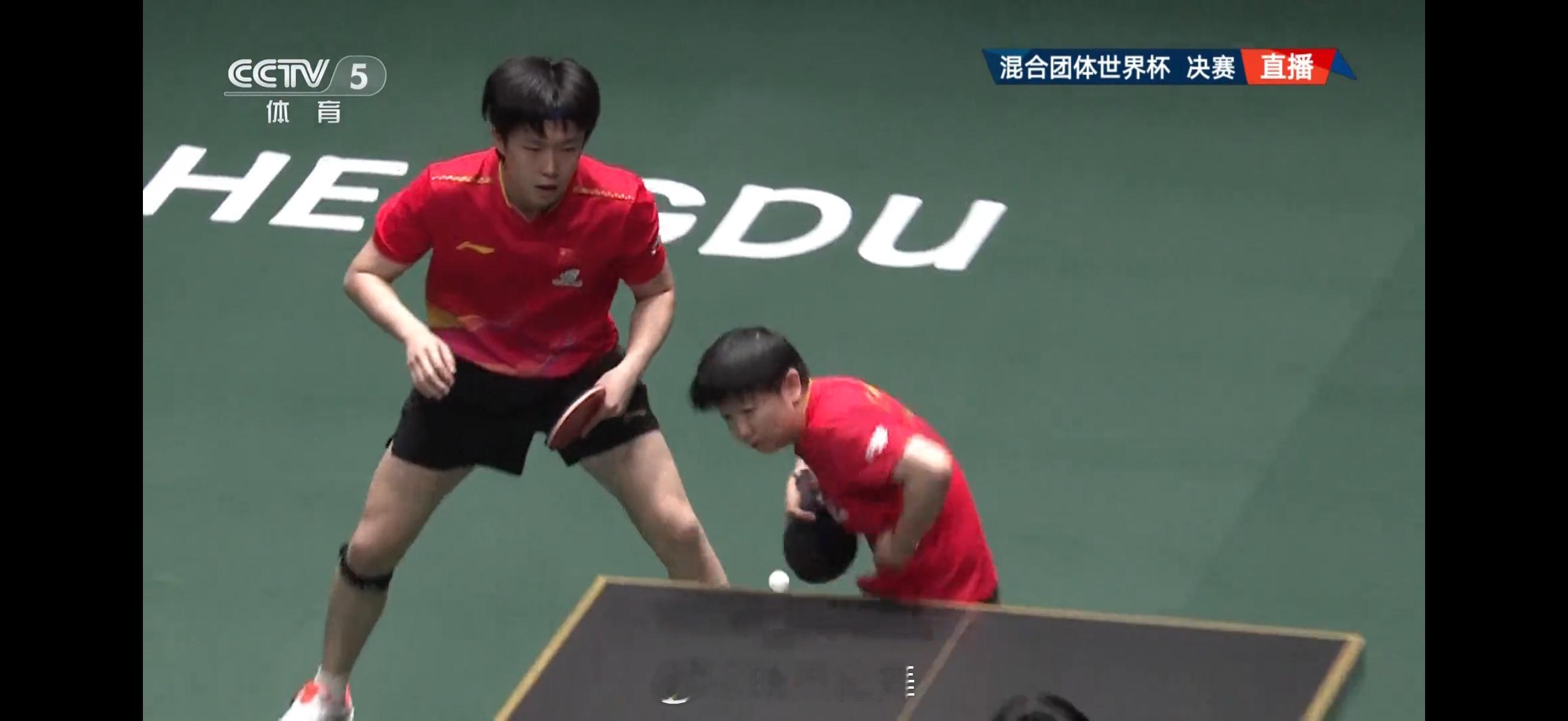 混团决赛国乒vs日本中国队🇨🇳 2-0 🇯🇵日本队第一盘：王楚钦/孙颖莎