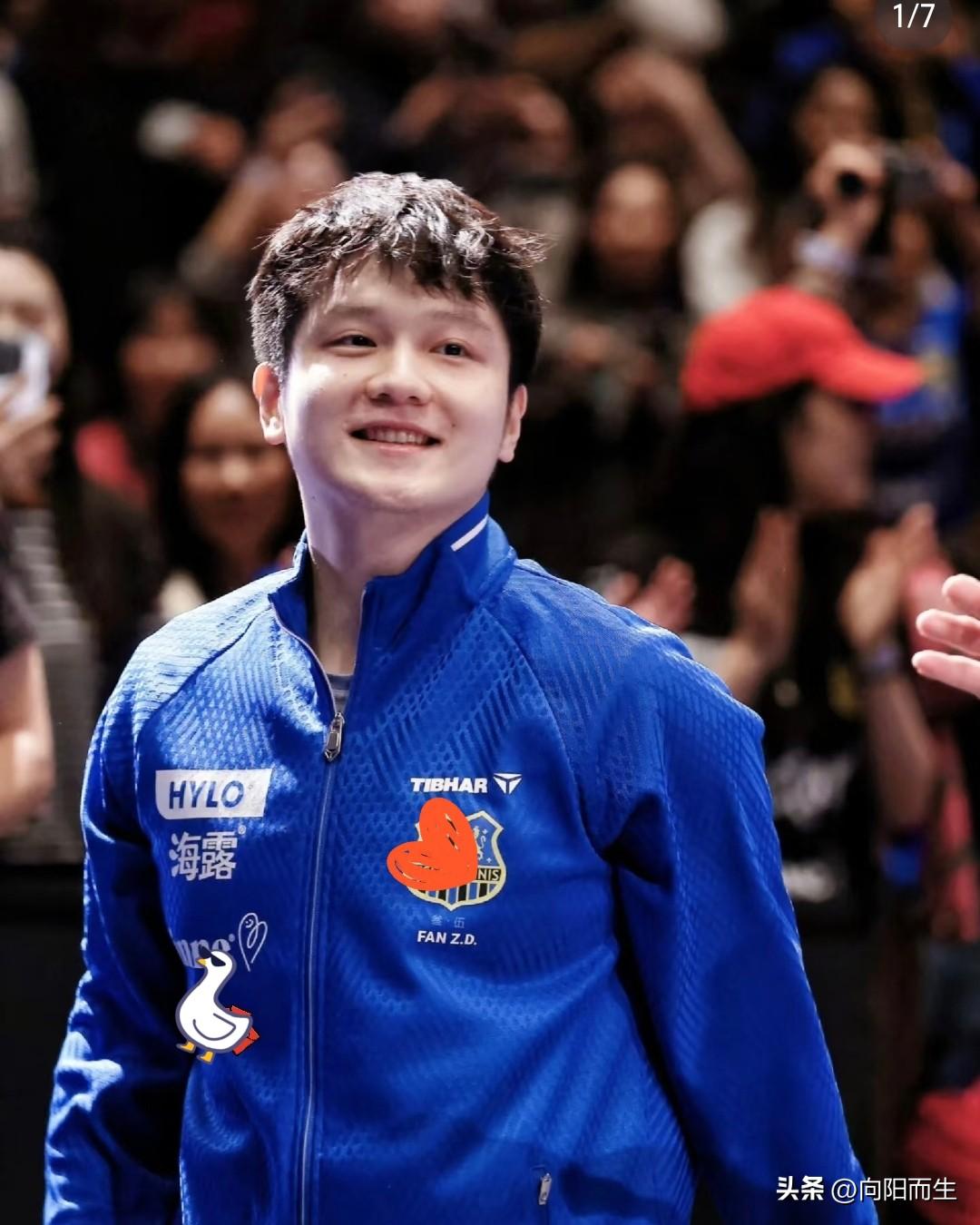 樊振东实力顶尖，
完全有机会冲击马龙多项纪录。
他世界杯次数已领先，
世界第一累