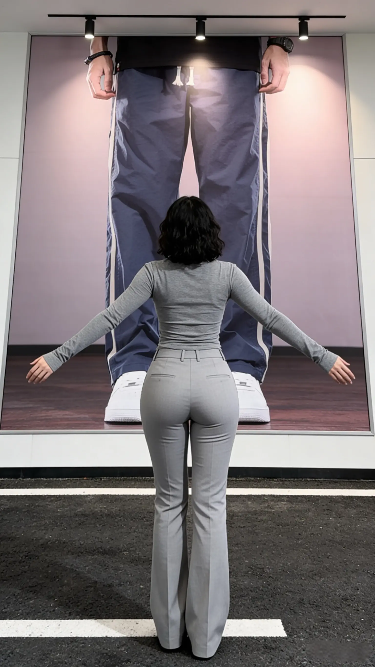 法国Cebrodz条纹休闲裤男夏季薄款设计感宽松直筒长裤潮牌冰丝裤      ✓