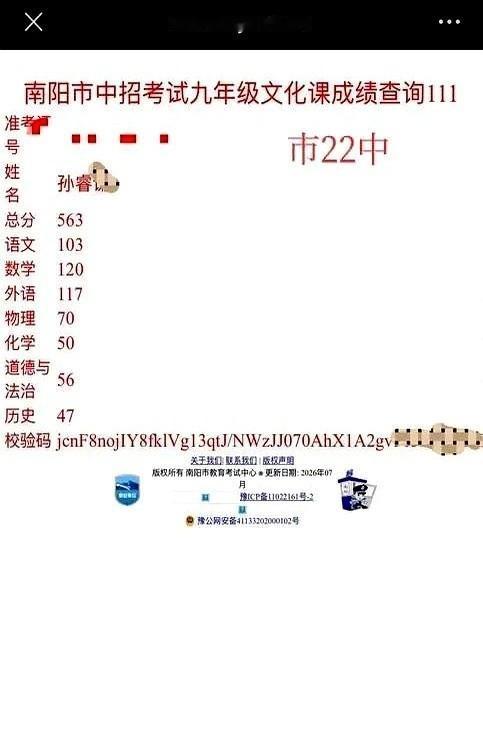 564分。
南阳中考的成绩，就这么冷不丁地砸下来了。
朋友圈里一片沸腾，都在传那