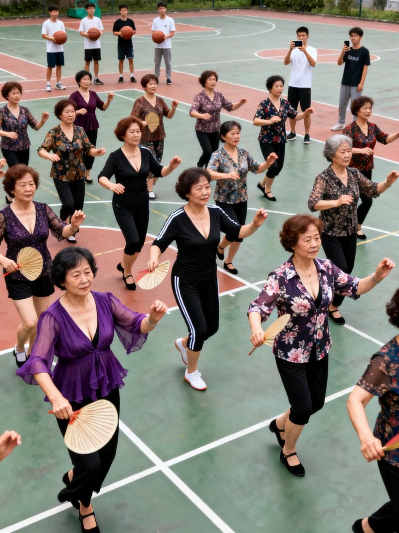 凡是人群聚集的地方，满眼都是大妈，叽叽喳喳、嘻嘻哈哈。大爷呢？
广场舞的队伍里，
