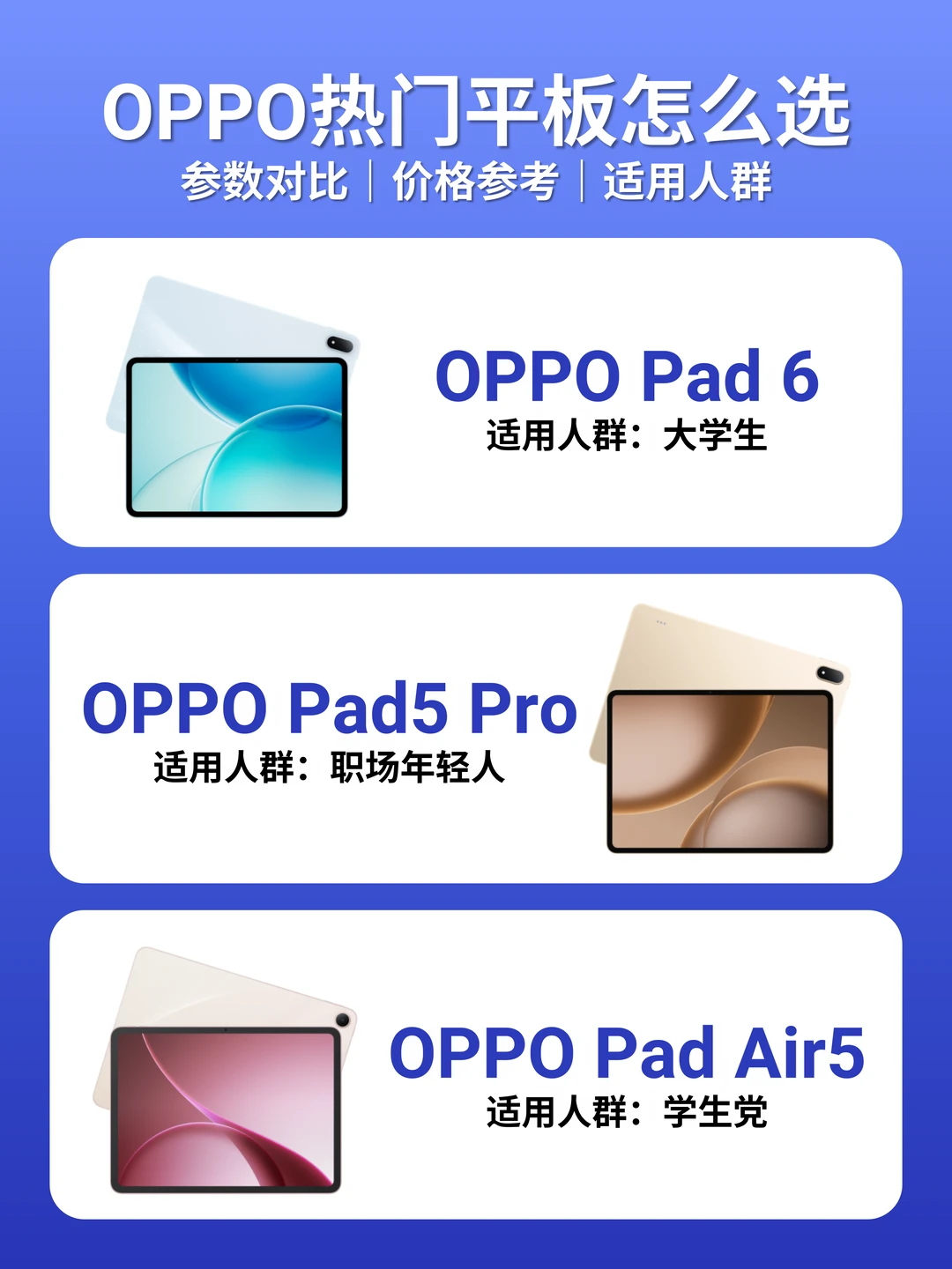OPPO三款热门平板怎么选？一篇看懂🔥