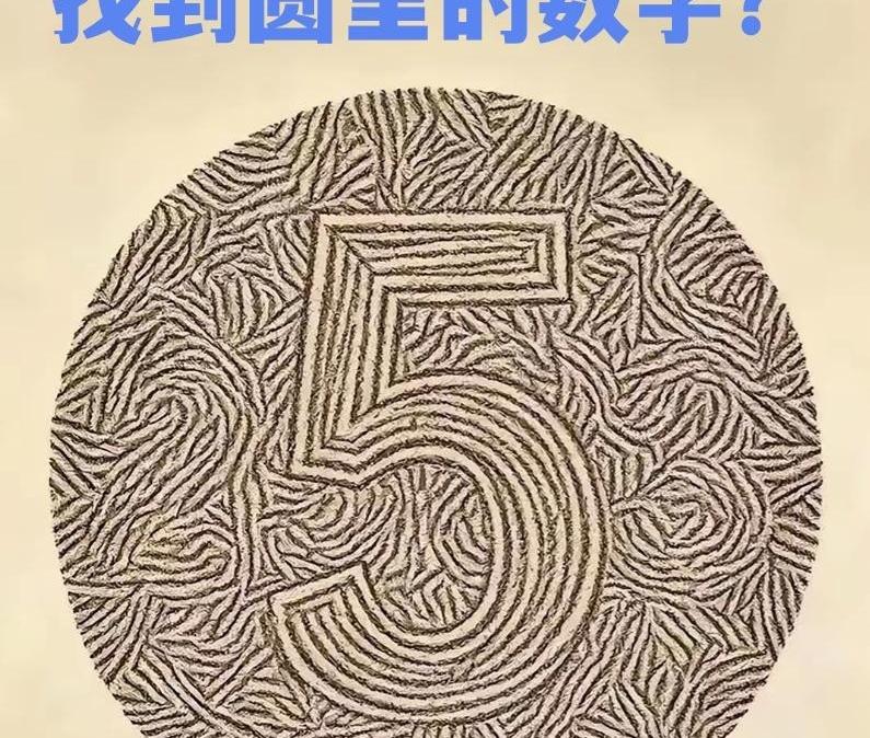 别急着划走，盯着这个圈看三秒。
我第一眼看过去，满脑子就一个5，心想就这？结果我