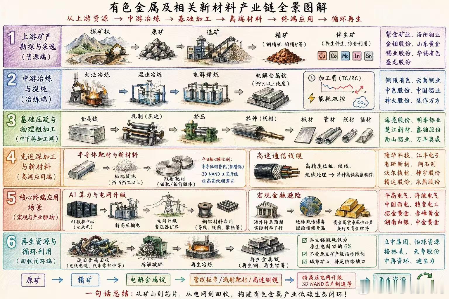 有色金属及相关新材料产业链全景图解 