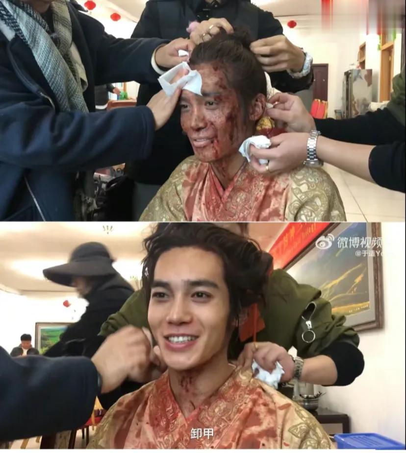 受不了这种剪辑
没有卸妆的过程直接一张干干净净的帅脸突然出现太超过了，冲击太强了