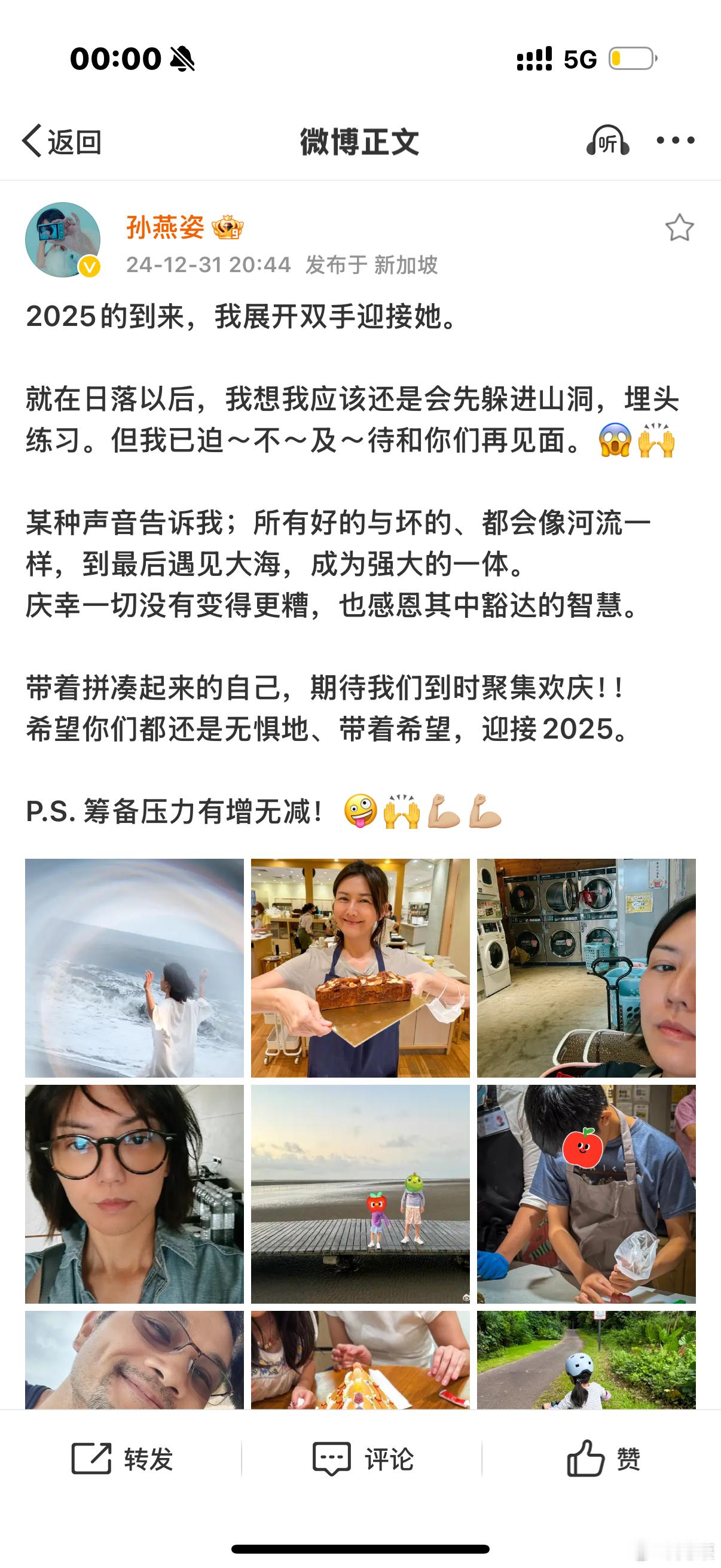 朋友们新年快乐啊 🍻 用孙燕姿的一段话告别我的2024年：“某种声音告诉我；所