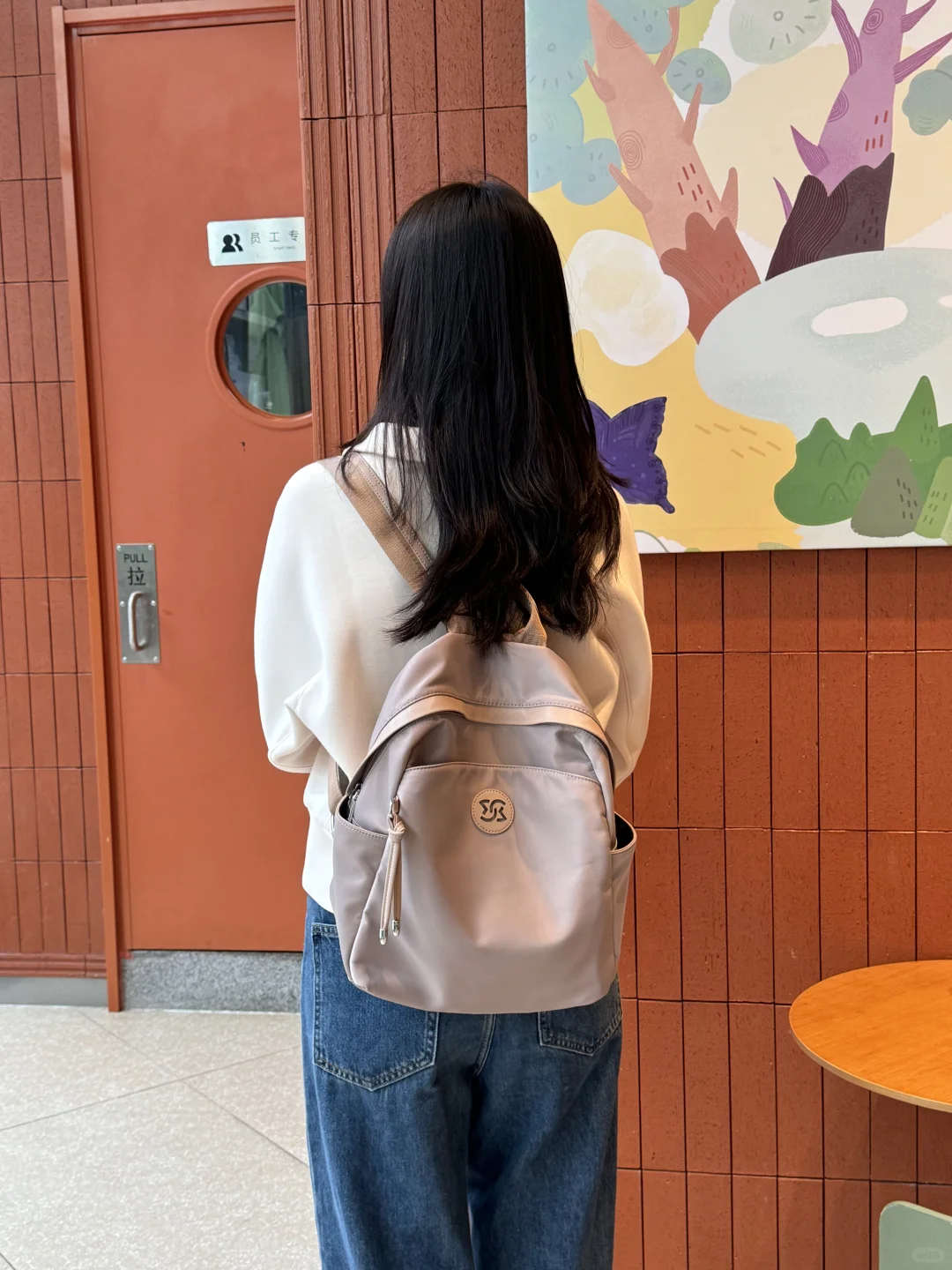 又被夸好看了～质感敲好的粉紫色双肩包🎒