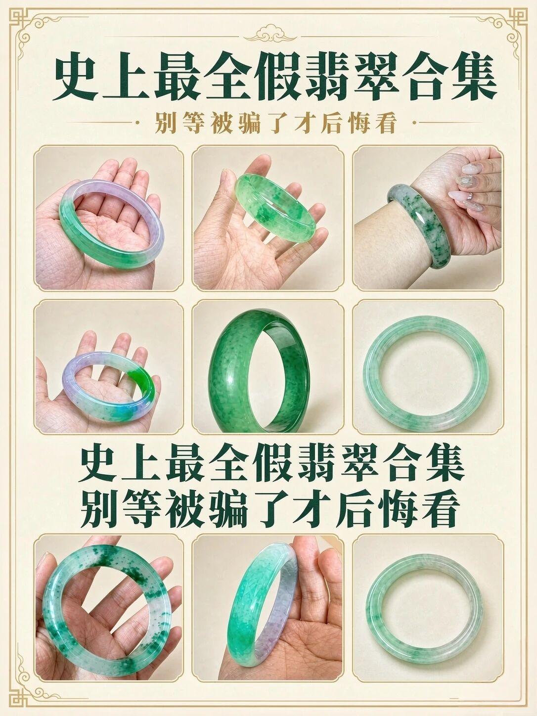 避坑假翡翠｜新手保命指南
今天给你们扒得底裤都不剩，建议直接收藏，别等交完学费才