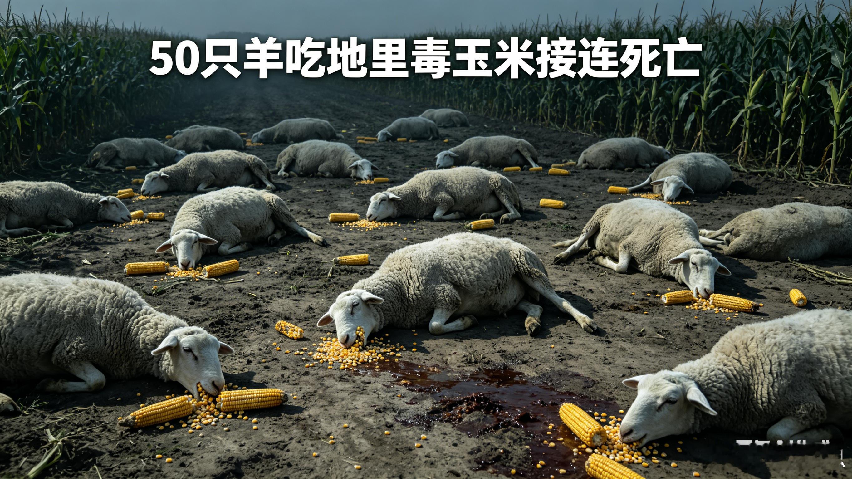 50只羊吃地里毒玉米接连死亡【太揪心！50只羊误食毒玉米暴毙，七旬老人痛失近10
