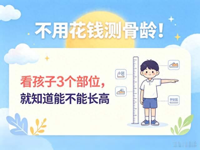 不用花钱测骨龄！看孩子3个部位，就知道能不能长高
