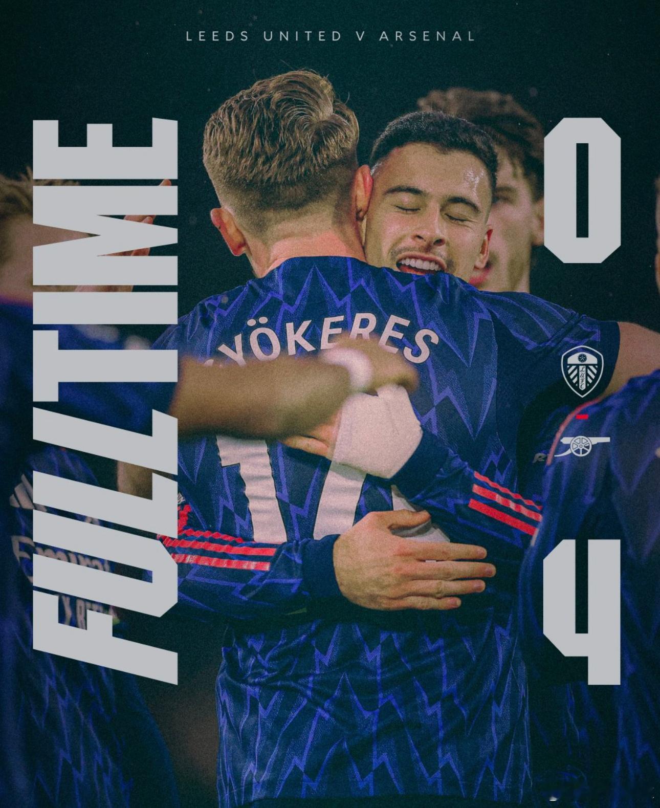 2月1日讯 英超第24轮，阿森纳客场4-0完胜利兹联。本场获胜后，阿森纳终获近4